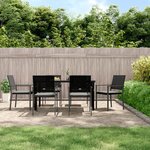 vidaXL Ensemble à manger de jardin 7 Pièces coussins résine tressée acier