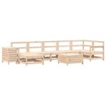 vidaXL Salon de jardin 9 Pièces bois de pin massif