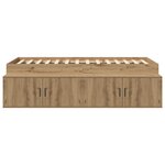 vidaXL Cadre de lit de rangement Chêne artisanal 90x190 cm