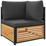 vidaXL Salon de jardin avec coussins 7 Pièces bois massif d'acacia