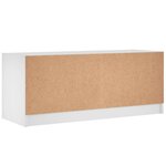 vidaXL Meuble TV avec portes en verre blanc 102x37x42 cm