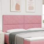 vidaXL Tête de lit design blocs en diamant rose 200 cm velours