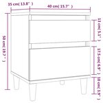 vidaXL Tables de chevet 2 Pièces Blanc 40x35x50 cm