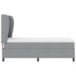 vidaXL Lit à ressorts avec matelas Gris clair 90x190 cm Tissu
