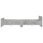 vidaXL Cadre de lit tête de lit et pied de lit gris béton 120x200 cm