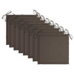 vidaXL Chaises pliables d'extérieur et coussins lot de 8 Bois d'acacia