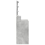 vidaXL Coiffeuse avec LED gris béton 80x41x144 5 cm