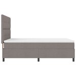 vidaXL Lit ressort avec matelas & LED taupe 140x190 cm en tissu
