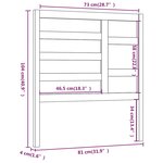 vidaXL Tête de lit Noir 81x4x104 cm Bois massif de pin