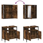 vidaXL Ensemble de meubles de salle de bain 2 Pièces Chêne fumé