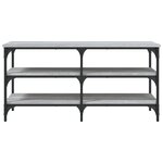 vidaXL Banc à chaussures sonoma gris 100x38 5x49 cm bois d'ingénierie