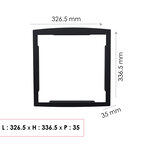 Cadre d'encastrement Noir Sablé RAL 2100 MS