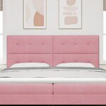 Headboard LED vidaXL Rose 100 cm Velours