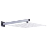 vidaXL Bras de support de douche Carré Inox 201 Argenté 30 cm