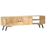 vidaXL Meuble TV 140x30x40 cm bois de manguier massif