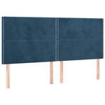 vidaXL Sommier à lattes de lit et matelas Bleu foncé 200x200cm Velours