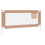 vidaXL Barrière de sécurité de lit d'enfant Taupe 180x25 cm Tissu
