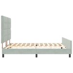 vidaXL Cadre de lit Gris clair 180x200 cm Velours