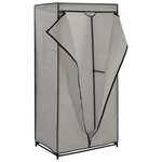 vidaXL 2 Pièces Garde-robes Gris 75x50x160 cm