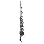 vidaXL Demi sapin de Noël artificiel mince avec neige floquée 210 cm
