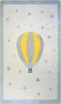 Tapis enfant MONGOLFIERE 120 x 160 cm - Bleu