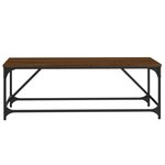vidaXL Table basse Chêne marron 100x50x35 cm Bois d'ingénierie