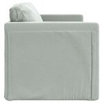 vidaXL Canapé-lit 2 en 1 gris clair 122x204x55 cm velours