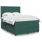 vidaXL Sommier à lattes de lit et matelas Vert foncé 160x200cm Velours