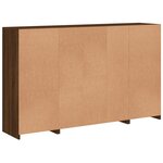 vidaXL Buffets avec lumières LED 3 Pièces chêne brun bois d'ingénierie