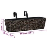 vidaXL Jardinières 2 Pièces Jacinthe d'eau Marron