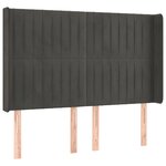 vidaXL Sommier à lattes de lit matelas et LED Gris foncé 140x200 cm