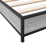 vidaXL Cadre de lit sonoma gris 120x200 cm bois d'ingénierie et métal