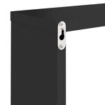 vidaXL Étagères cube murales 2 Pièces noir 30x15x30 cm
