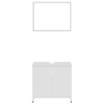 vidaXL Ensemble de meubles de salle de bain Blanc Bois d'ingénierie