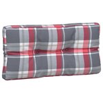 vidaXL Coussins de palette lot de 3 motif à carreaux rouge tissu
