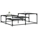 vidaXL Table basse noir 107x107x40 cm bois d'ingénierie
