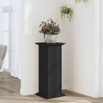 vidaXL Support pour plantes noir 33x33x80 cm bois d'ingénierie