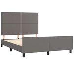 vidaXL Cadre de lit sans matelas gris 140x190 cm similicuir