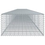 vidaXL Panier gabion avec couvercle 1100x100x50 cm fer galvanisé