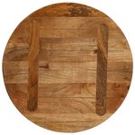 vidaXL Dessus de table Ø 50x3 8 cm rond bois de manguier massif