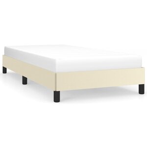 vidaXL Cadre de lit Crème 90x200 cm Similicuir