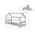 Lit cabane enfant TERY 120 x 180 beige