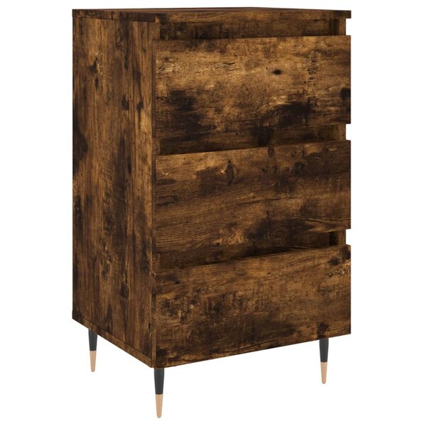 vidaXL Table de chevet chêne fumé 40x35x69 cm bois d’ingénierie