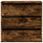 vidaXL Commode d'angle chêne fumé 60x41x58 cm bois d'ingénierie