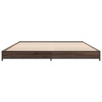 vidaXL Cadre de lit sans matelas chêne marron 135x190 cm