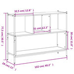 vidaXL Bibliothèque chêne fumé 102x28x77 5 cm bois d'ingénierie