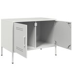 vidaXL Meubles TV 2 Pièces blanc 68x39x50 5 cm acier