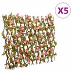 vidaXL Treillis de lierre artificiel extensible 5 Pièces 180x60 cm