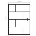 vidaXL Cabine de douche ESG 100x140 cm Noir