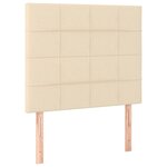 vidaXL Cadre de lit sans matelas crème 90x190 cm tissu